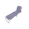 Marbueno Lettino Pieghevole in Acciaio Oxford, Righe Azzurro Bianco, 187x55x24 cm - Image 1 of 2
