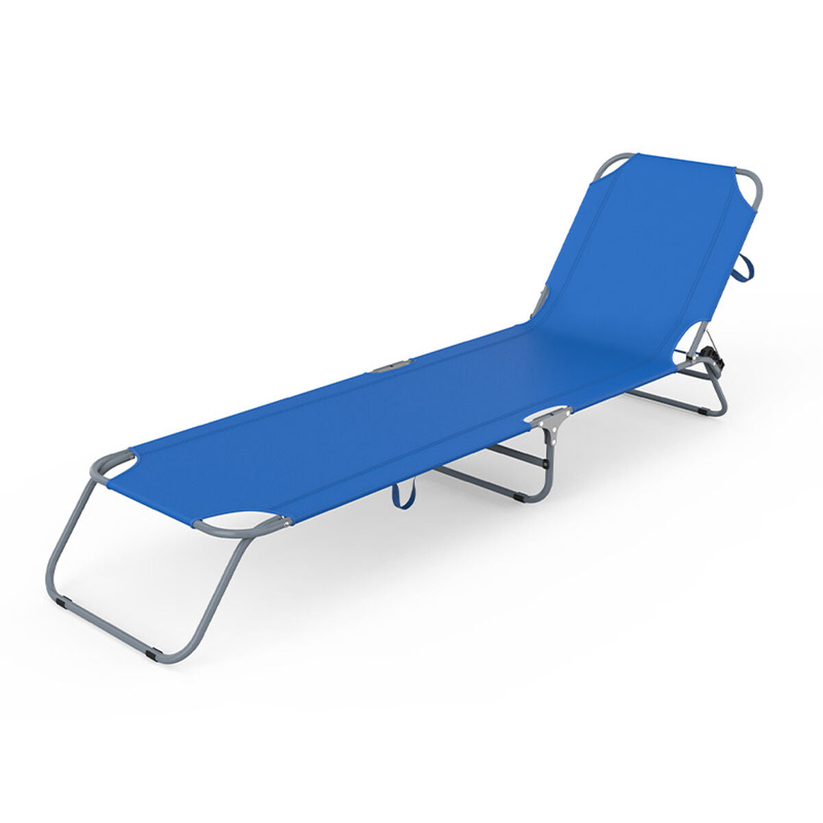 Marbueno Tumbona Plegable Acero Azul Oscuro Playa y Piscina 187X55X24 cm 10021 - Image 1 of 2