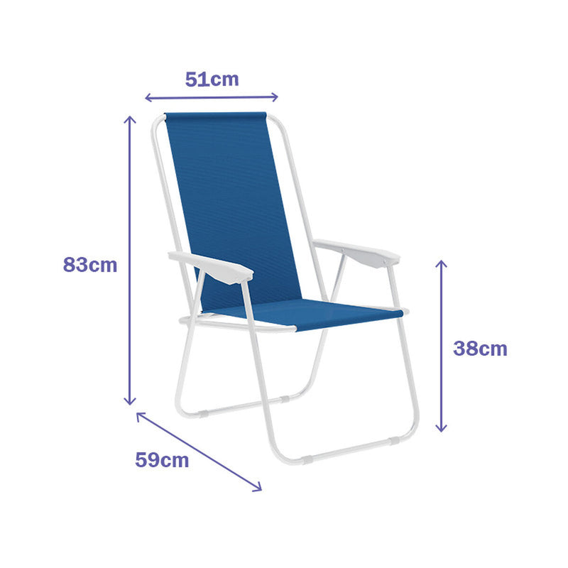 Marbueno Silla Plegable Acero Surtida Playa y Piscina 59X51X83 cm 10170 - Image 2 of 5