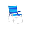 Marbueno Sedia Pieghevole in Alluminio con Cuscino a Righe Blu per Spiaggia e Piscina 52X56X80 cm 10244 - Image 1 of 2