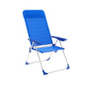 Marbueno Silla Plegable 5 Posiciones Aluminio con Cojin Azul Playa y Piscina 69X58X109 cm 10249 - Image 1 of 2