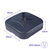 SolPatio Base per Ombrellone in Plastica 20L 45x14x45 cm Nero - Image 2 of 2