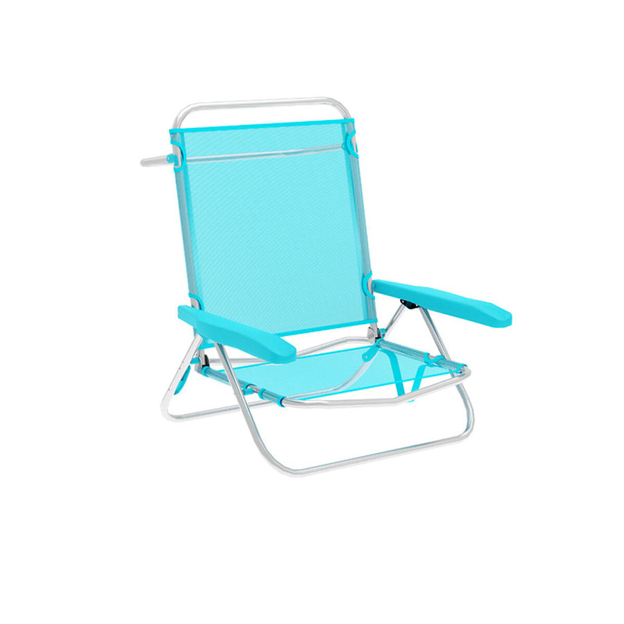 Marbueno Sedia Pieghevole in Alluminio 5 Posizioni 63x78x76 cm Acquamarina - immagine 1 | SolPatio