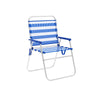 Marbueno Sedia Pieghevole Alluminio Righe Azzurro Bianco 52 x 80 x 56 cm - Image 1 of 2