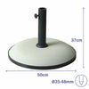 Marbueno Base Sombrilla Redonda Cemento 50x37 cm 25KG Blanco Jardin, Piscina y Terraza 10453 - Image 2 of 2
