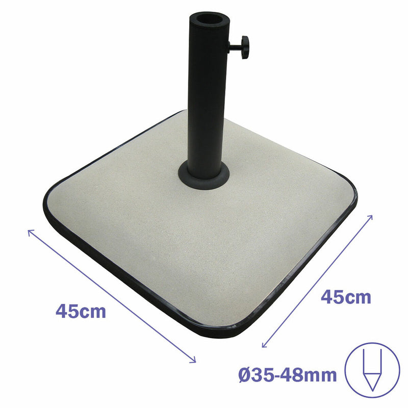 Base Ombrellone Quadrata Marbueno in Cemento 25kg- Bianco - Image 2 of 2