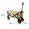 Marbueno Carrito Multiusos Plegable Acero 200 KG Beige Jardin, Playa y Camping 86X50X59 cm 10479 - Image 2 of 2