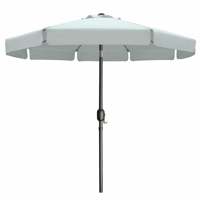 Marbueno Sombrilla Acero 8 Varillas D300 cm Polyester Blanco Jardin, Piscina y Terraza 10491 - Image 1 of 2