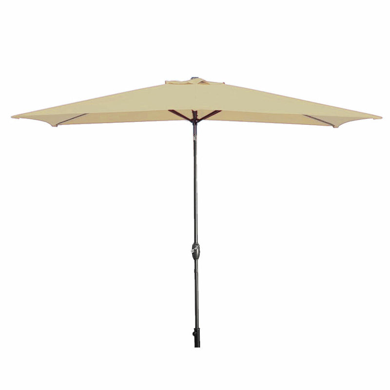 Marbueno Ombrellone Rettangolare 8 Stecche 200x300 cm Poliestere Acciaio Marrone - Image 1 of 2