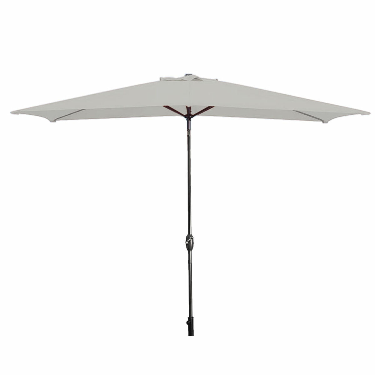Marbueno Ombrellone Rettangolare 8 Stecche in Acciaio 200 x 300 cm Bianco - Image 1 of 2