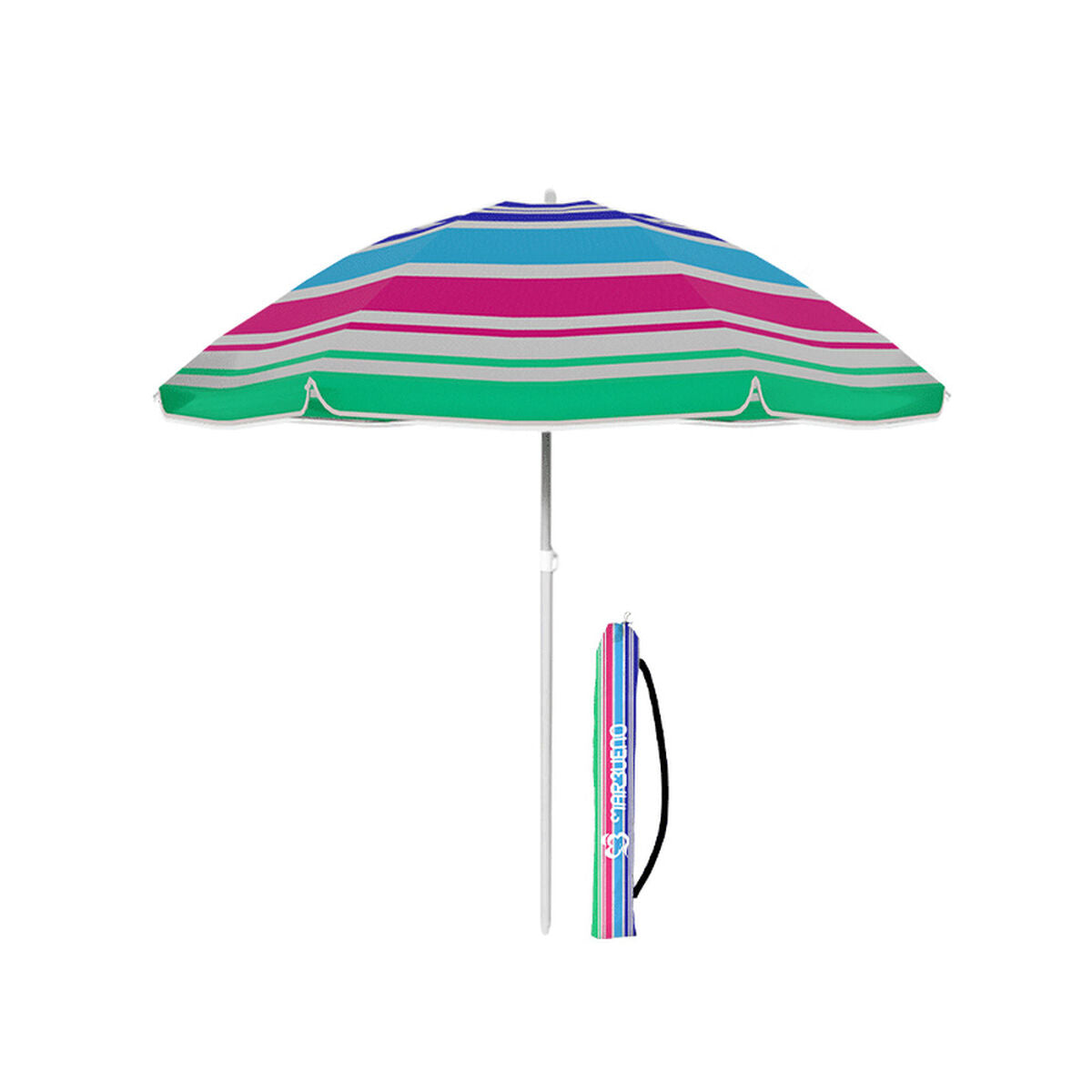 Marbueno Ombrellone Nylon e Acciaio Ø 160 cm Multicolore - Image 1 of 1