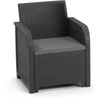 Allibert by KETER Poltrona da giardino in rattan sintetico 65 x 63 x 74 cm Grigio scuro - Image 1 of 4