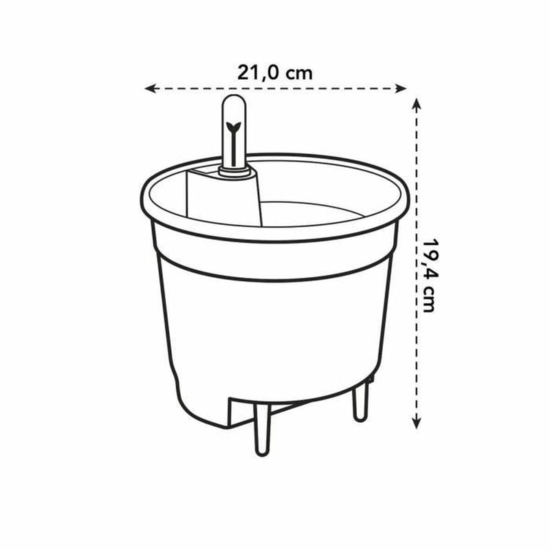 Elho Vaso in Polipropilene Rotondo Ø 21 cm Nero - Image 2 of 4