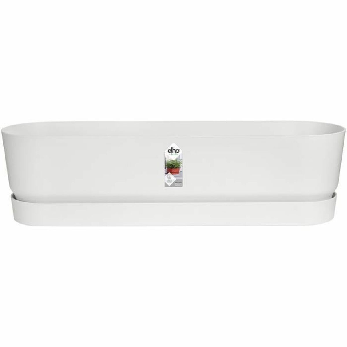 Elho Vaso Rettangolare da Balcone in Plastica 69 cm Bianco - Image 1 of 6