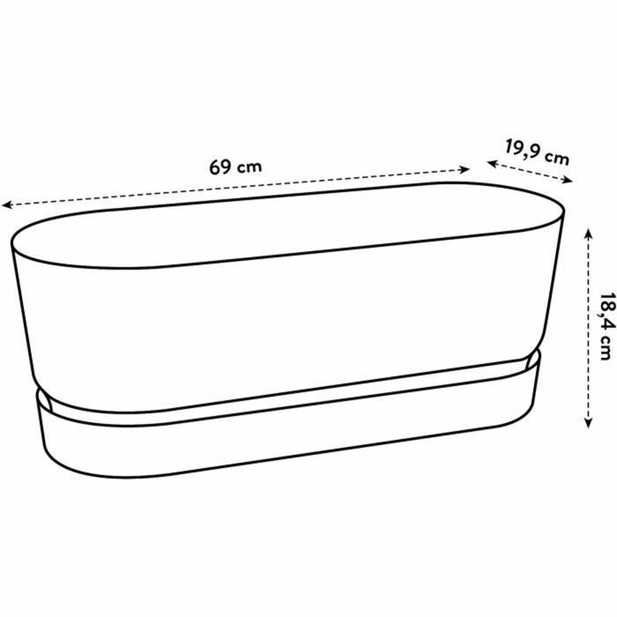 Elho Vaso Rettangolare da Balcone in Plastica 69 cm Bianco - Image 4 of 6