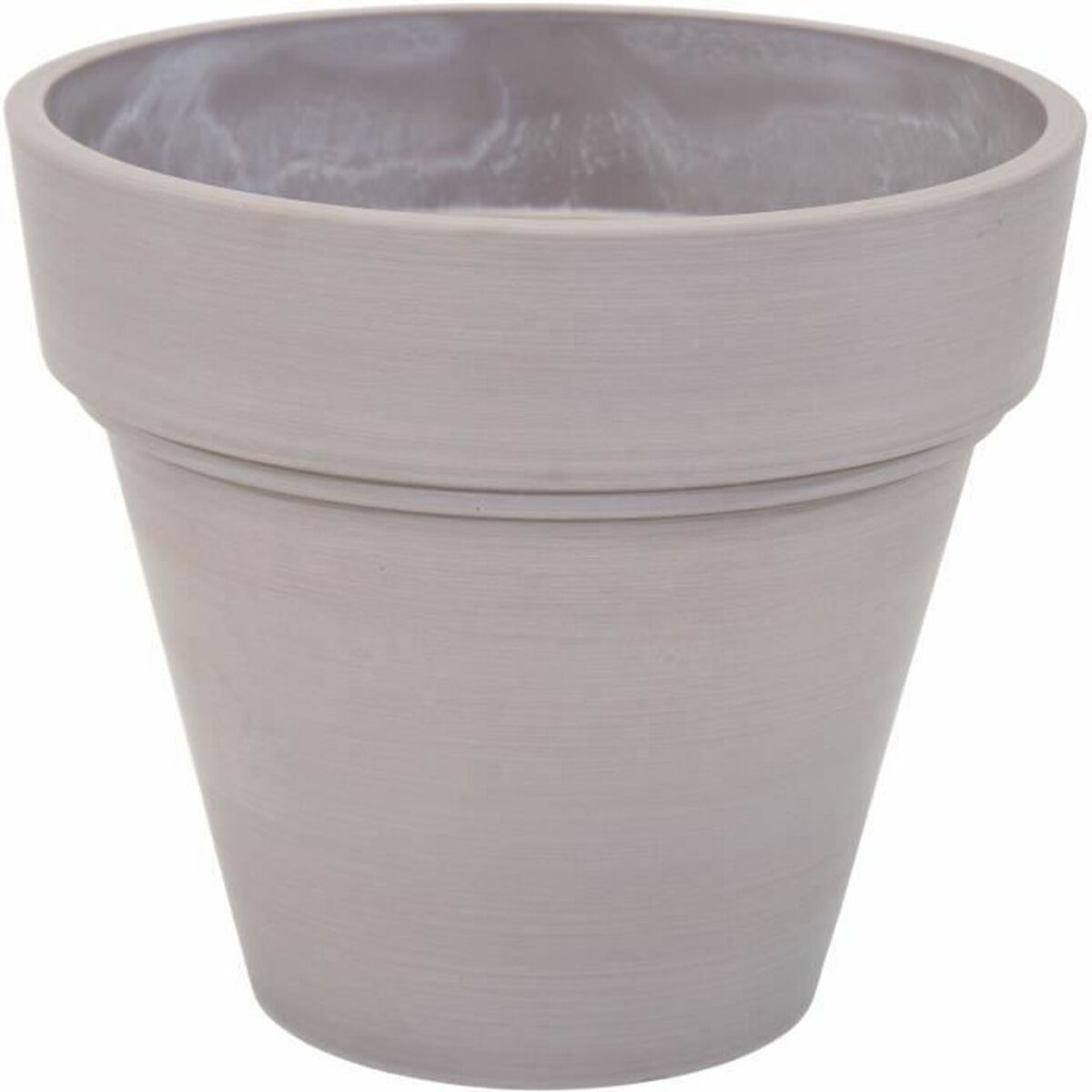 Mega Collections Vaso Ecostone in Plastica Riciclata 41 x 36 cm Marrone Taupé - Image 1 of 1