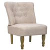 vidaXL Sillones de Estilo Francés, 2 piezas, Tejido de Poliéster Crema, 54 x 66,5 x 70 cm - Image 3 of 8