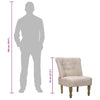 vidaXL Sillones de Estilo Francés, 2 piezas, Tejido de Poliéster Crema, 54 x 66,5 x 70 cm - Image 8 of 8