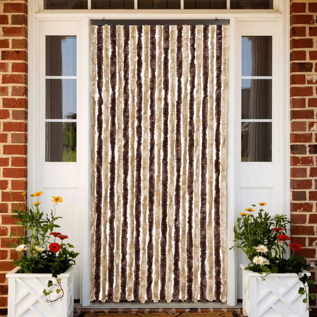 vidaXL Zanzariera Beige e Marrone Chiaro 90x220cm Ciniglia - Image 1 of 6