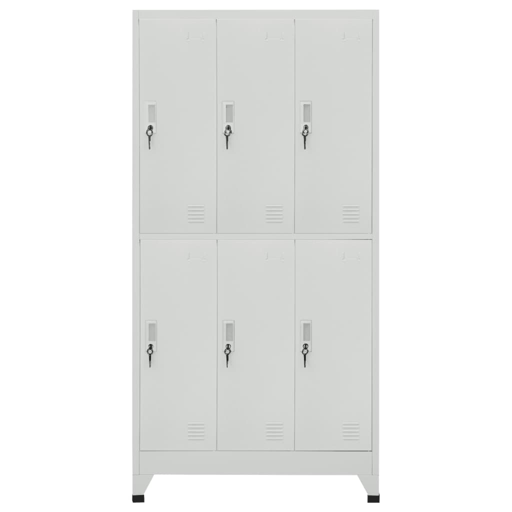 vidaXL Taquilla con Llave de 6 Compartimentos de Acero 90x45x180 cm - Image 1 of 7