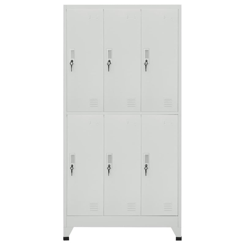 vidaXL Taquilla con Llave de 6 Compartimentos de Acero 90x45x180 cm - Image 1 of 7