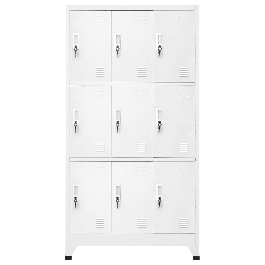 Armadietto Professionale in Acciaio con 9 Scomparti e Serratura - Grigio - Image 1 of 7