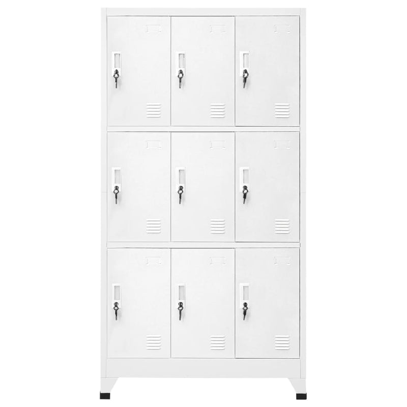 Armadietto Professionale in Acciaio con 9 Scomparti e Serratura - Grigio - Image 1 of 7