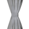 vidaXL 2 Pz Tende in Micro Raso con Passanti 140x225 cm Grigie - Image 2 of 2