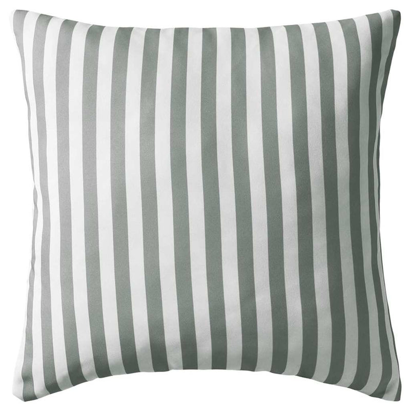 vidaXL Cuscini da Esterno 4 pz, Poliestere Impermeabile 45x45 cm, Stampa a Righe Grigio - Image 3 of 8