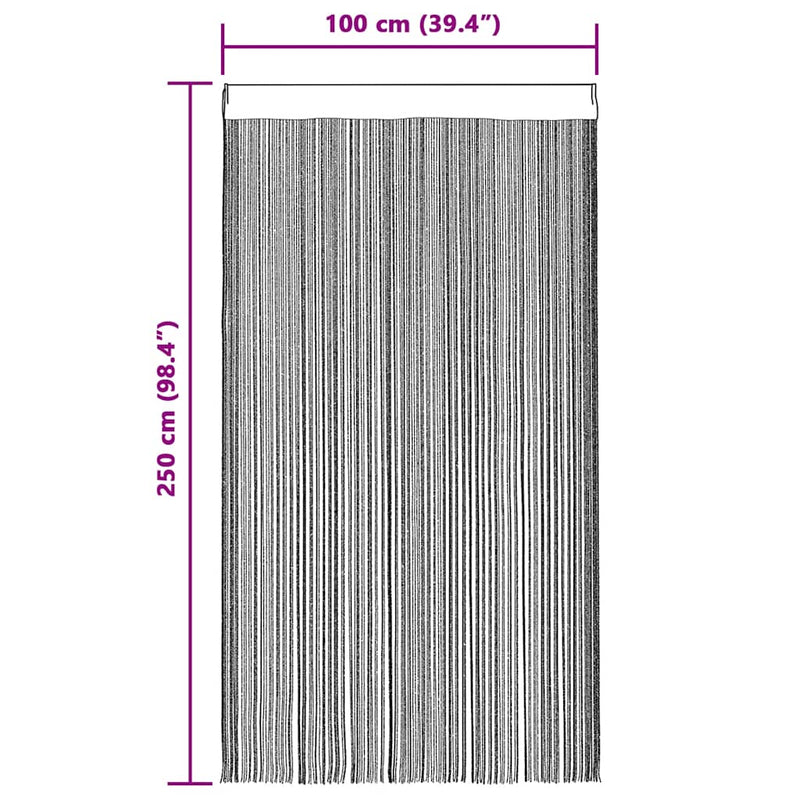 Tende a Fili Bianche vidaXL - Set da 2 (100x250 cm) - Image 8 of 8