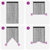 vidaXL 2 Pz Tende a Fili 140x250 cm Nere - Image 3 of 7