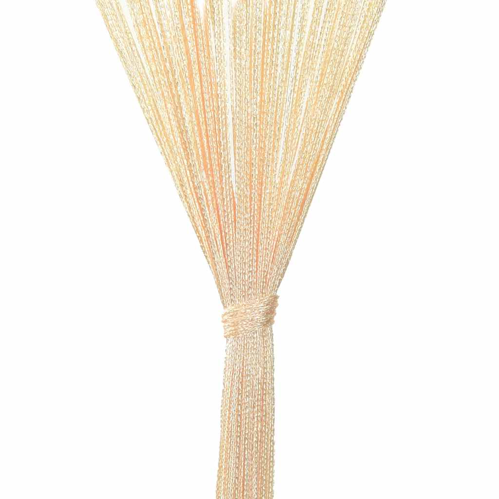 Tende a Fili vidaXL 100x250 cm Crema - Set da 2 Pezzi - Image 5 of 8