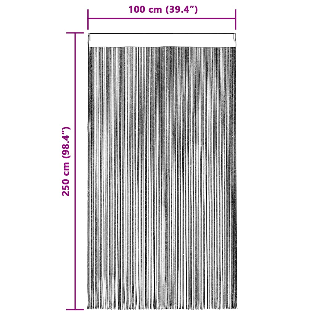 vidaXL Tende a Fili in Poliestere 100 x 250 cm Beige (Set da 2) - Image 15 of 16