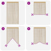 vidaXL Tende a Fili in Poliestere 100 x 250 cm Beige (Set da 2) - Image 8 of 16