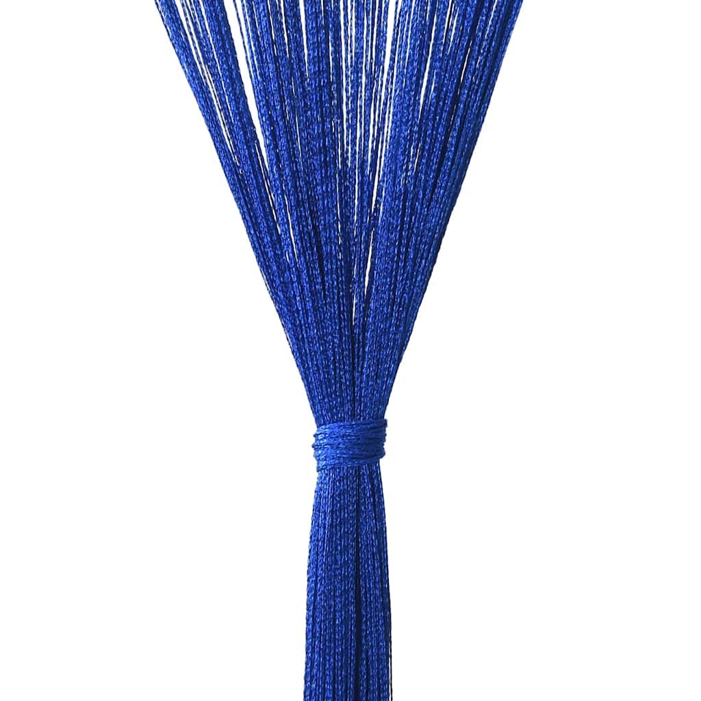 Coppia di Tende a Fili Decorative, 140x250 cm, Blu Intenso - Image 5 of 8
