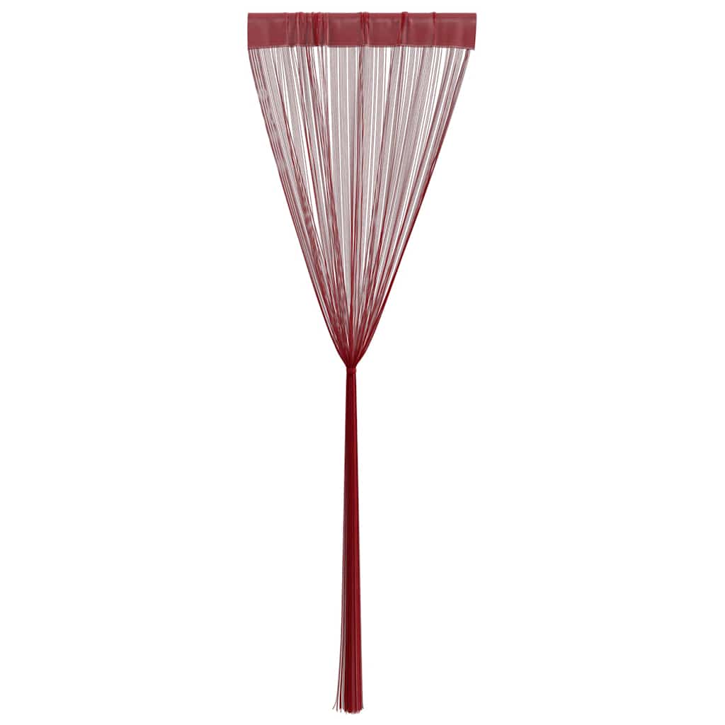 Set di 2 Tende a Filo Decorative 140x250 cm- Rosso Bordeaux - immagine 3 | SolPatio - Image 3 of 8