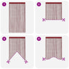 Set di 2 Tende a Filo Decorative 140x250 cm- Rosso Bordeaux - immagine 4 | SolPatio - Image 4 of 8