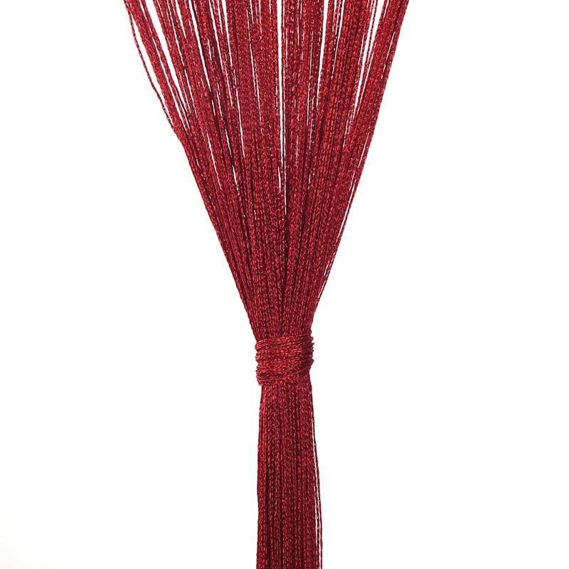 Set di 2 Tende a Filo Decorative 140x250 cm- Rosso Bordeaux - immagine 5 | SolPatio - Image 5 of 8