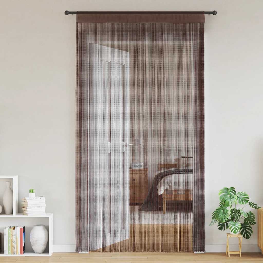 vidaXL Tende a Fili 100% Poliestere 140x250 cm Marroni - Image 1 of 8
