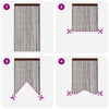 vidaXL Tende a Fili 100% Poliestere 140x250 cm Marroni - Image 4 of 8