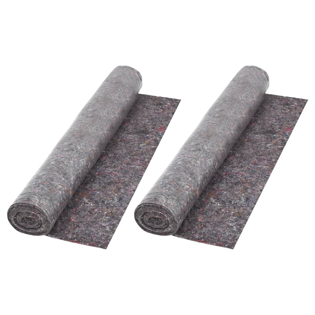 vidaXL Lona Protectora Antideslizante para Pintores, 2 piezas, 1x50 m, 180 g/m², Gris - Image 3 of 10