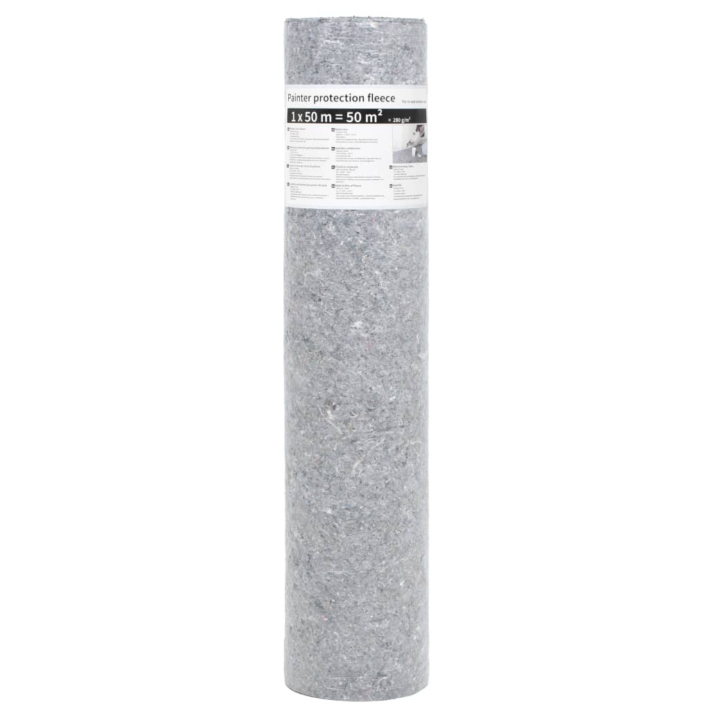 vidaXL Lona Protectora Antideslizante para Pintores, 2 piezas, 1x50 m, 180 g/m², Gris - Image 6 of 10