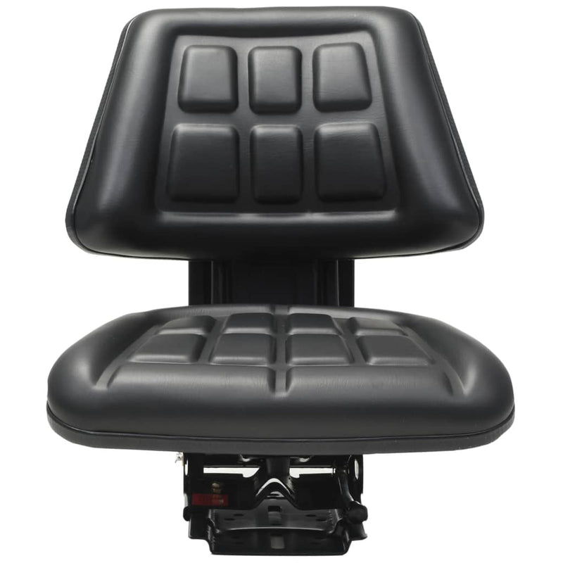 vidaXL Sedile per Trattore con Sospensione in Acciaio e PVC 48x50x59 cm Nero - Image 1 of 19