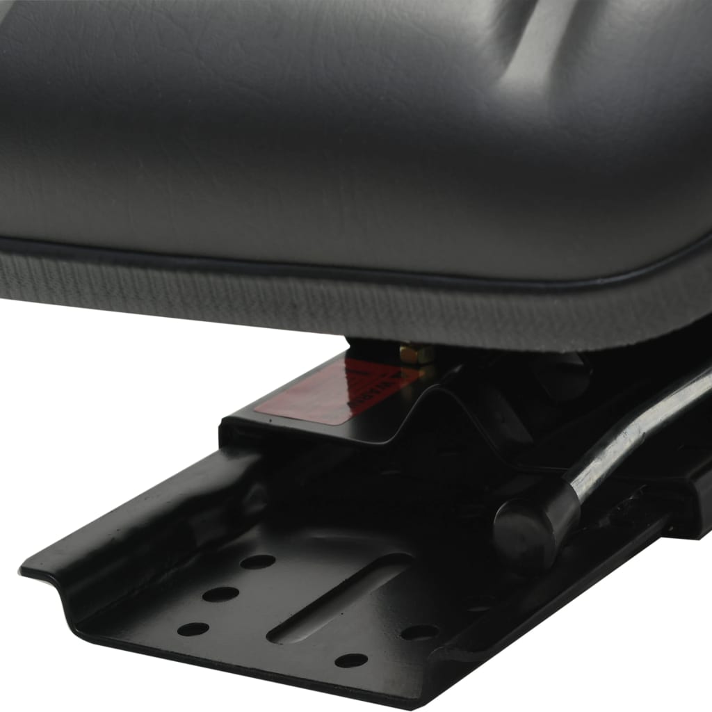 vidaXL Sedile per Trattore con Sospensione in Acciaio e PVC 48x50x59 cm Nero - Image 5 of 19