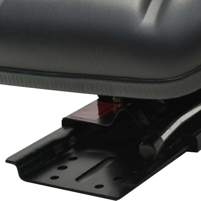 vidaXL Sedile per Trattore con Sospensione in Acciaio e PVC 48x50x59 cm Nero - Image 5 of 19