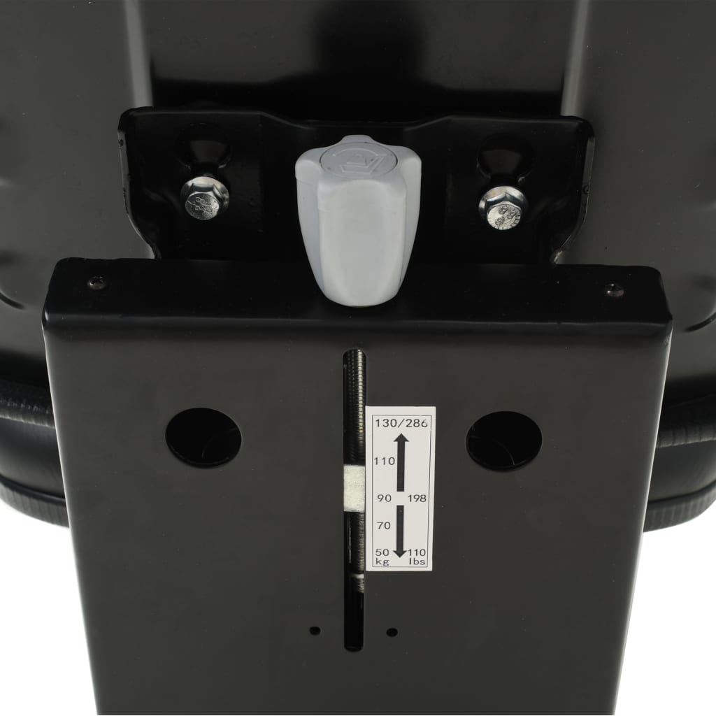 vidaXL Sedile per Trattore con Sospensione in Acciaio e PVC 48x50x59 cm Nero - Image 9 of 19