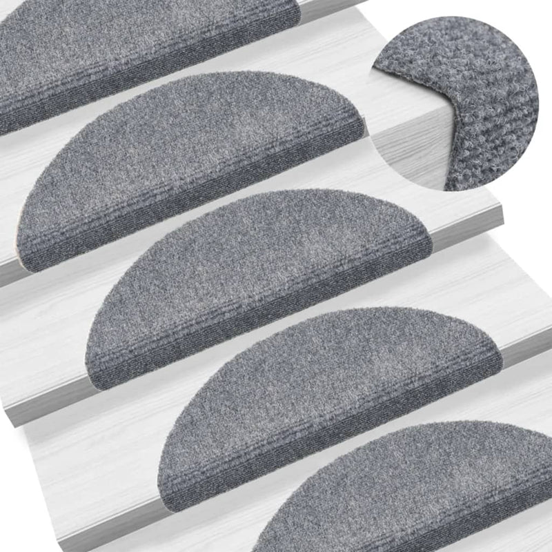 Tappetini Autoadesivi Semicircolari per Scale - Comfort e Sicurezza, Set 10 Pezzi Grigio Scuro - Image 2 of 20