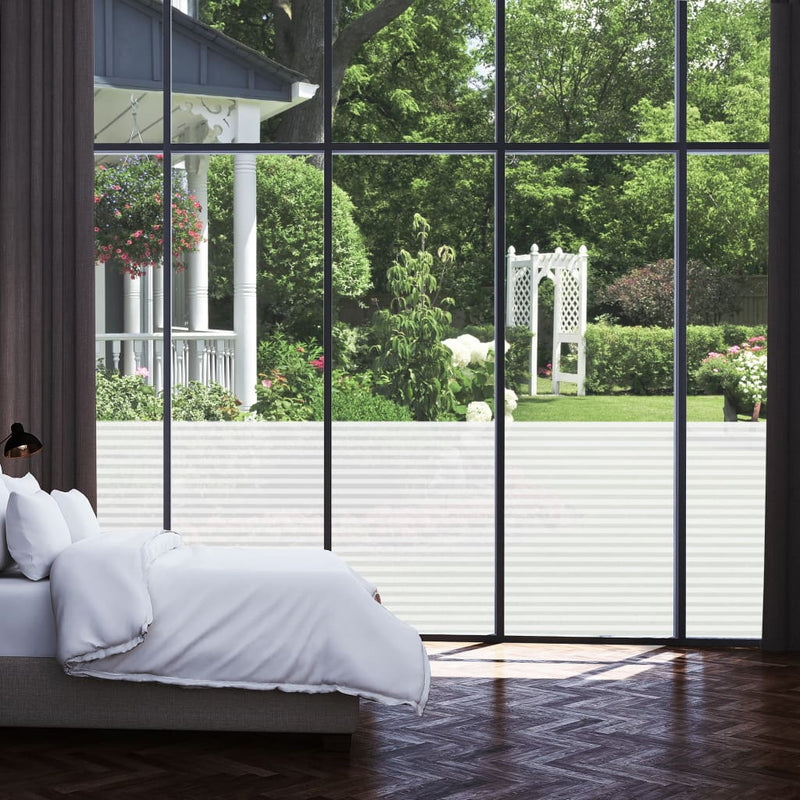 vidaXL Pellicola per Finestra Design Smerigliato Strisce 0,9x20 m PVC - Image 5 of 7