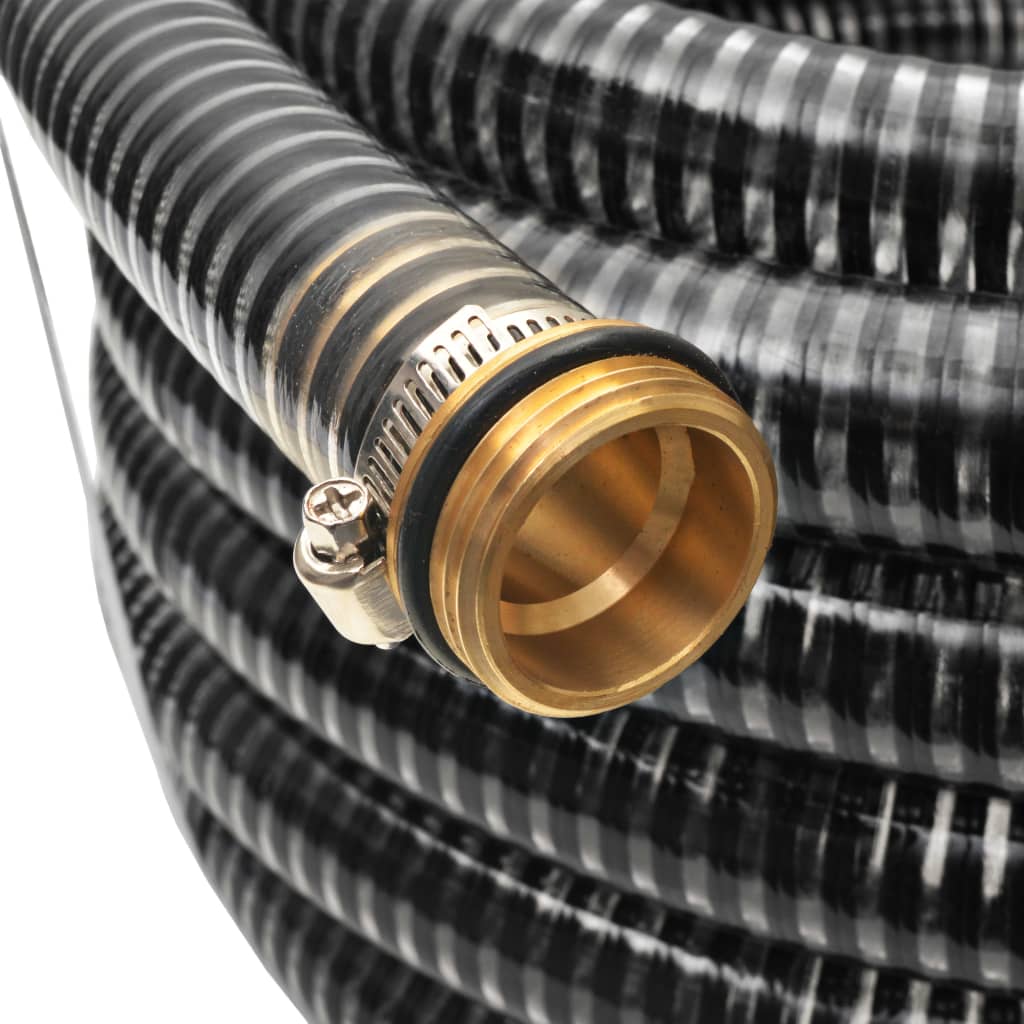 vidaXL Tubo di Aspirazione con Connettori in Ottone 7 m 25 mm Nero - Image 1 of 5