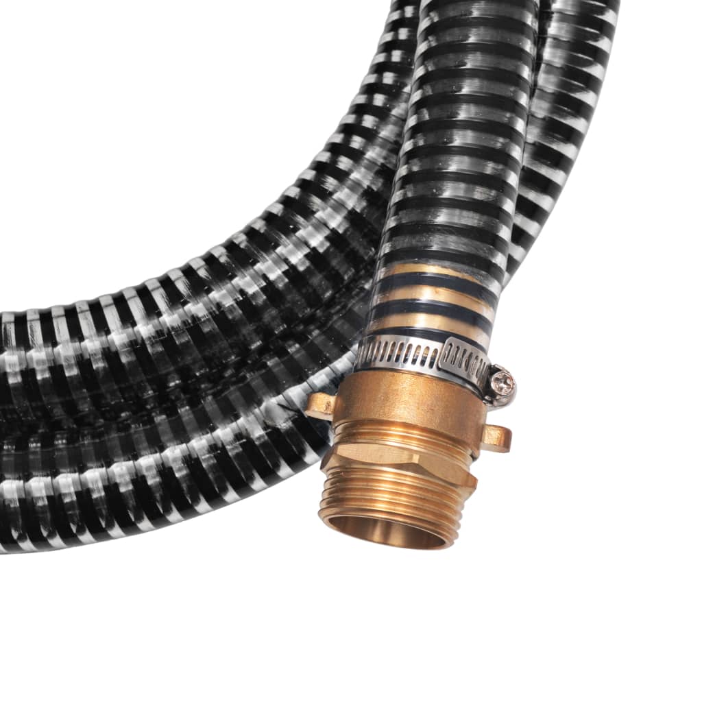 vidaXL Tubo di Aspirazione con Connettori in Ottone 7 m 25 mm Nero - Image 3 of 5
